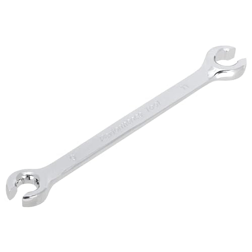 Performance Tool W30409 9 mm x 11 mm Metric Flare Nut Line Wrench | Automotive brake line wrench. 15-degree offset. Drop forged chrome alloy steel. Polished chrome finish - size: 9mm x 11mm Flare Nut Wrench