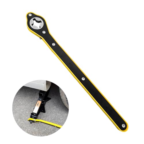 Wevdn Jack Ratchet Wrench, Forward and Reverse Easily Switch Ratchet Wrench for Scissor Jack, 360° Swivel Labor Saving Jack Lift Speed Tool for Cars SUV, Universal Car Accessories (Wrench) - color: Wrench