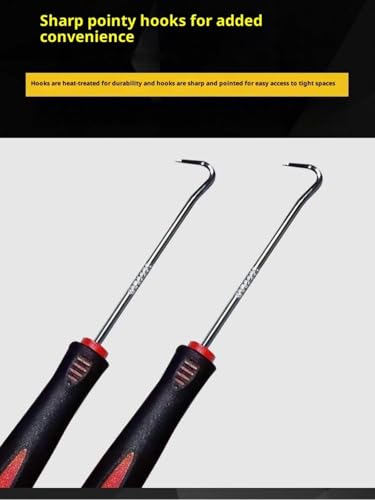 4 Pcs Automotive Pick Tool Set for Car Auto Oil Seal, Precision Steel Removal Kit with Ergonomic Non-Slip Grips for Car Engine, Transmission Seal, Gasket, O-Ring Repair, Maintenance - color: Long