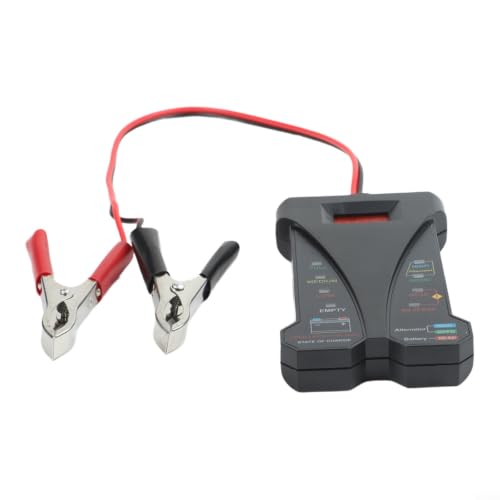12V Digital Car for battery Tester, for JFIND Voltmeter Alternator for Performance Analyzer with 30A Clips, LED Backlit Display Diagnostic Tool for Vehicle(black)