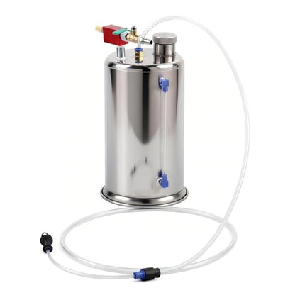 BESTOOL 6L Pneumatic Oil Extractor Pump, Stainless Steel Automotive Fluid Evacuator for Engine Oil, Brake Fluid & Brake Rotor Surface Oil, Oil & Brake Fluid Change Tool with 79" and 8" Hoses