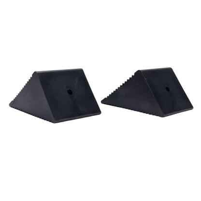 Keenso Wheel Chocks, Wheel Chocks for Trailer Motorcycle Wheel Chock Wheel Chocks 2PCS Mini Rubber Wheel Chock Set 5x3x2-1/2in Premium Wheel Tire Stopper Blocks for ATVs Riding