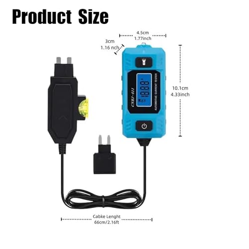 Automotive Circuit Fault Probe Tester, Portable High-Precision Car Fuse Tester, Car Circuit Probe Testers, 20A 48V Wire Tracer with LED Display and Lighting,Automotive Open & Short Finder (1set)