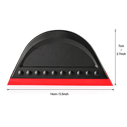 FOSHIO 2 Pack Black Mini Squeegee for Vinyl, Window Tint Car Film Wrap, Sign Making, DIY Crafting, Wallpaper Smoothing Tool, Squeegee for Window Cleaning for Car Windshield, Window, Mirror, Glass Door