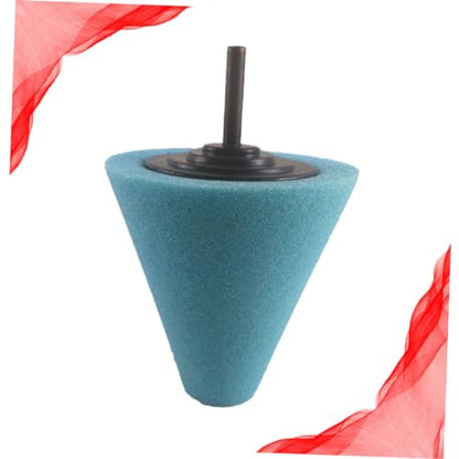 GLEAVI Automotive Cone-Shaped Buffing Pads for Car Wheel Hub Cleaning Long-Lasting Reusable Sponge Polishing Tool for Reach Areas Light Blue