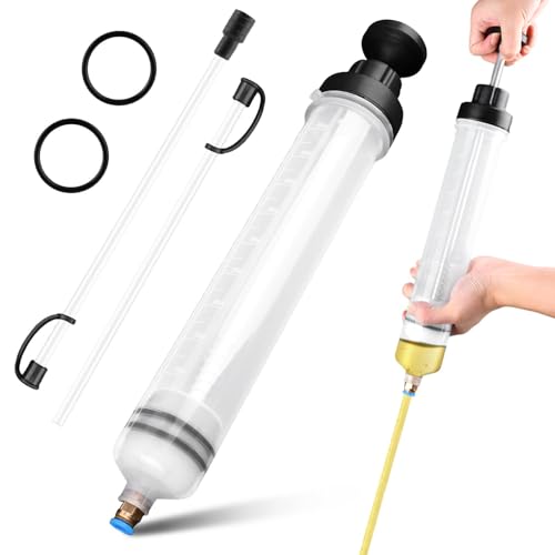 Oil Extractor 500CC, Suction Pump w/ Long Hose for Automotive & Marine Use