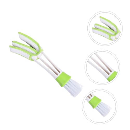 3pcs Double-Ended Car Air Vent Brush Set for Interior Cleaning Air Conditioner Duster Tools with Soft Bristles for Dashboard Keyboard and Outlet Detail
