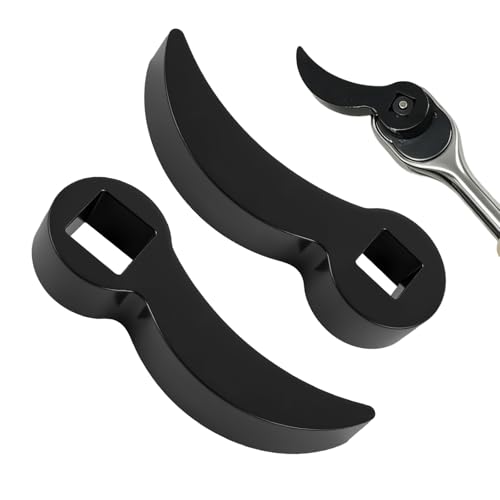 2PCS Pry Bar Wrench Adapter with 1/2" & 3/8" Square Drive Port,Bull Horn Car Half Shaft CV Axle Removal Tool for Use in Tight Spaces,Adjustable Crowbar Head CV Joint Removal Tool