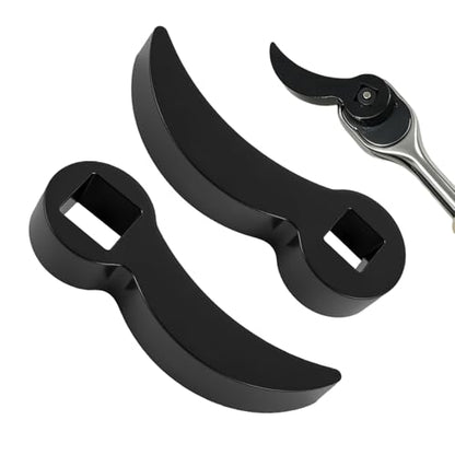 2PCS Pry Bar Wrench Adapter with 1/2" & 3/8" Square Drive Port,Bull Horn Car Half Shaft CV Axle Removal Tool for Use in Tight Spaces,Adjustable Crowbar Head CV Joint Removal Tool