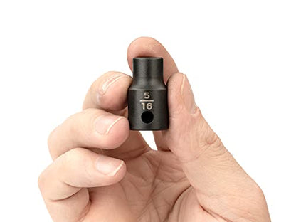 TEKTON 3/8 Inch Drive x 5/16 Inch Shallow 6-Point Impact Socket | SID12008 - size: 5/16 in., style: Shallow