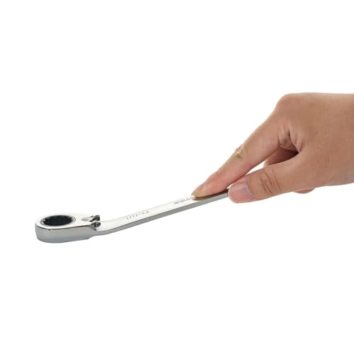 BLACK CANYON 3/4 Inch Ratchet Combination Wrench, 12-Point Box End & Hex Opening, Polished Steel Ratcheting Wrench with SAE & Metric Sizes - size: 3/4 Inch, style: Inch
