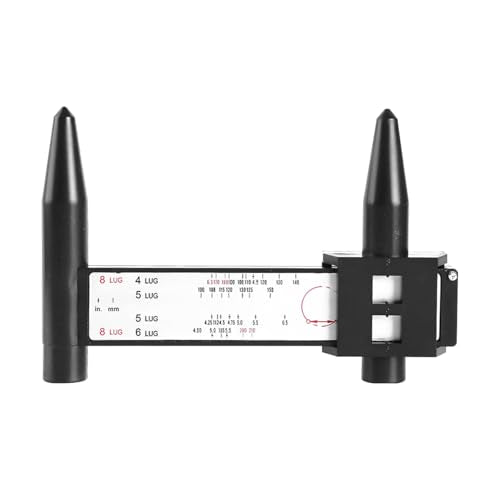 Osilly Car Wheel Rim Bolt Pattern Measuring Tool, Vehicle Stud PCD Gauge, Auto Lug Bolt Pattern Gauge Accessories for 4 5 6 8 Holes Sliding Caliper, Universal for SUV, Sedan, Truck