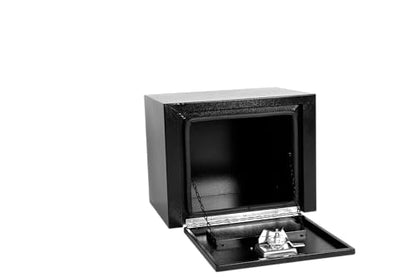 Steel Plated Underbody Truck Tool Box,Steel Truck Storage Organizer-Black | Waterproof Tongue Box for Storage with Smooth Surface for Truck, Pickup, RV, Trailer - Black, 18" x 12" x 14" Inch - size: 18" x 12" x 14"
