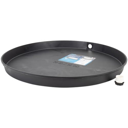 Camco Water Heater Drain Pan, Plastic Leak Catch Tray with Drain Fitting, Fits Electric Water Heaters up to 26" Diameter, 32-Inch (OD), 30-Inch (ID) - size: 30" ID, style: PVC Fitting