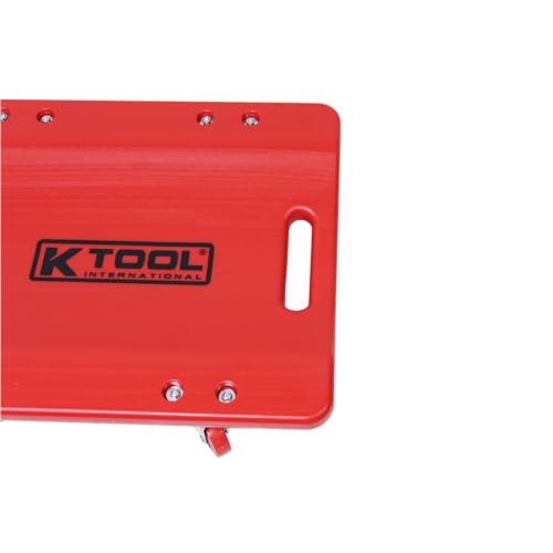 K Tool International 74936 Plastic Creeper, HDPE Body with Padded Headrest, Low Profile Design, Six 2 Inch Swivel Casters, 300 lb Capacity, Lightweight and Durable Creeper for Garage and Shop Service