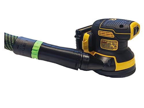 Vacuum Hose Adapter for Dewalt Sanders to 27mm Festool Hose - Dust Collection - Galactic Gadgets (Festool 27mm - Black) - color: Black, size: 1-1/16 in