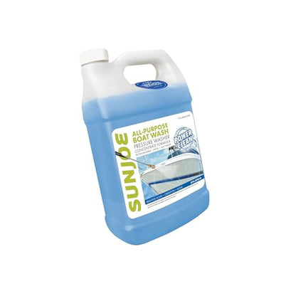 Sun Joe All-Purpose Boat Wash Cleaner for Pressure Washer, Concentrate Formula, Citrus Scent, 1 Gallon - Marine Cleaning Solution for Metal, Wood, Fiberglass, and Exterior Surfaces, SPX-APBW1G - style: Boat and RV Cleaner
