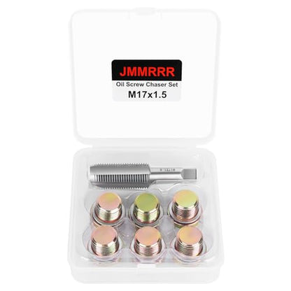 Oil Drain Plug Tap Thread Repair M17x1.5MM Oil Pan Screws Rethread | Oil Drain Plug Thread Repair Tool Kit Oil Pan Screws Rethread Tool - size: M17 X 1.5MM