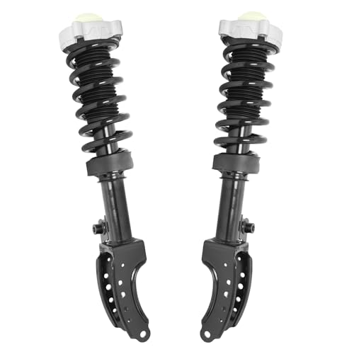 Detroit Axle - Front Struts for Porsche Cayenne Audi Q7 Volkswagen Touareg, Complete Struts with Coil Spring Assembly Ready Strut Shock Replacement [Excludes Air and Electronic Suspension] - size: 11104_11105/Pair