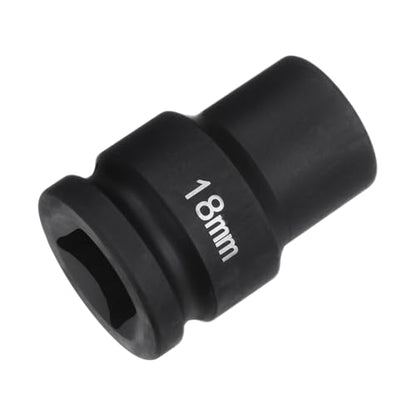 HARFINGTON 6-Point Impact Socket 3/4" Drive 18mm Metric 40Cr Alloy Steel Spindle Axle Nut Impact Socket - size: 18mm