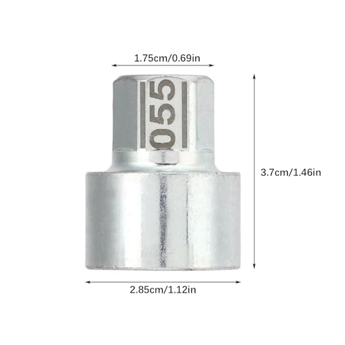 5 Pcs Anti Theft Lugnut Socket, Metal Wheel Lock Key Lug Nut Wheel Lock Key Removal Kit for 1 3 5 6 7Series X4 X5 X6 Z4 (055) - size: 055