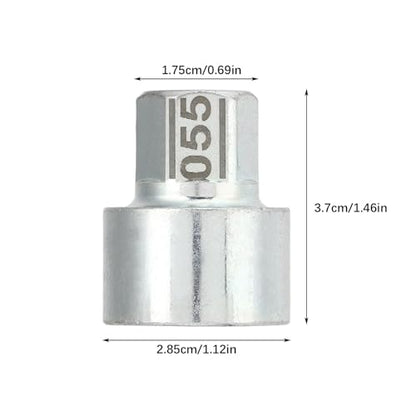5 Pcs Anti Theft Lugnut Socket, Metal Wheel Lock Key Lug Nut Wheel Lock Key Removal Kit for 1 3 5 6 7Series X4 X5 X6 Z4 (055) - size: 055
