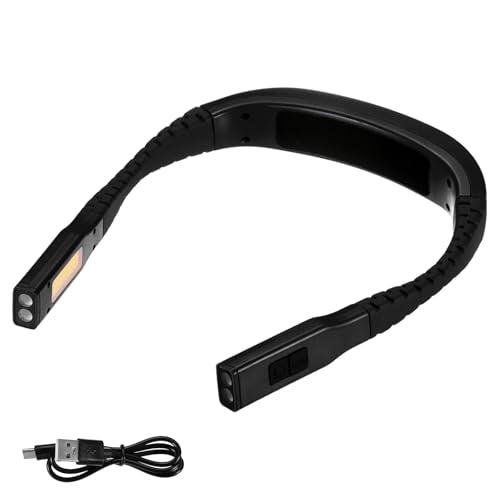 M METERXITY Grill Light for Outdoor Barbecue Grilling Accessories, ABS LED Neck Reading Light for Men Women Readers/Camping/Knitting/Crochet Accessories, BBQ Lighting [Black] - color: Black