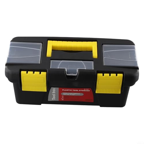 Tool Box Plastic With Handle, Portable Toolbox With Removable Tray And Lockable Design, Toolbox Organizer For Machinery Accessories, Tools And Parts Organization(No inner layer) - size: No inner layer