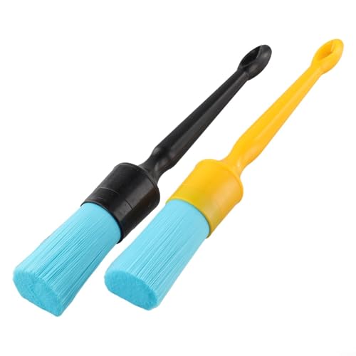 FABULETTA Auto Detailing Brush Set For Car Interior Vent Duster Tool Leather Seat Care Wheel Cleaning Dashboard Dusting Emblem Grille Kit(B) - color: B