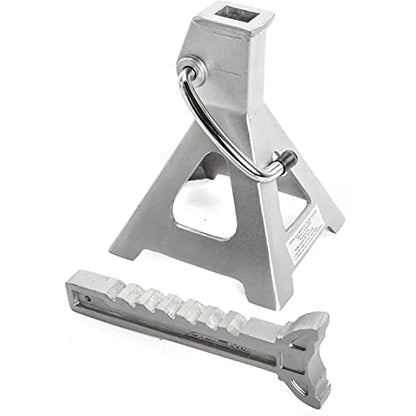 JEGS Aluminum Jack Stands | 3-Ton Capacity | Lightweight | Adjustable Height From 11 1/2 to 16 1/2 Inches | 1 Pair Per Package | Aluminum Jack Stands for lightweight alternative to steel jack stands; aluminum and steel construction