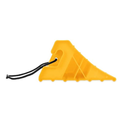 Camco Super Wheel Chock w/Rope - Large, Heavy Duty Trailer Wheel Chock Constructed of Durable Plastic - Features Rope Handle for Easy Removal - Use w/Tires Up to 29-inches – 44475 - size: Large w/ Rope
