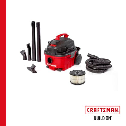 CRAFTSMAN CMXEVBE17040 4 Gallon 5.0 Peak HP Wet Dry Shop Vacuum