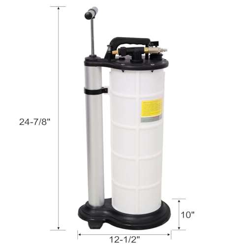Pneumatic/Manual Oil Extractor Pump, Oil Changer Vacuum Fluid Evacuator Extractor for Automotive Fluids Vacuum Evacuation (9L) - size: 9L
