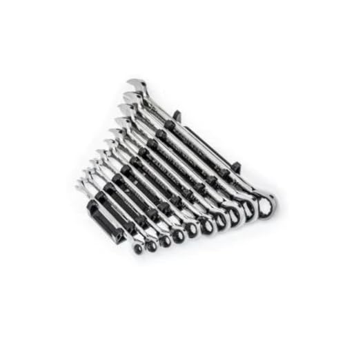 GEARWRENCH 10 Piece 90-Tooth 12 Point SAE Combination Ratcheting Wrench Set | 86958