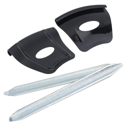 Windance 2pcs Heavy Duty Metal Steel Tire Iron Spoons Changing Tool Kit for Motorcycle/Scooter/Bicycle, Tyre Repair Lever Bar Set (2pcs Iron Spoons + 2pcs Rim Shields)