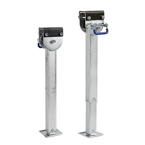 Trailer Jack, Stabilizer Legs Drop Down with Plate 600MM Caravan Parking Zinc Jacks Cap 2000KGS Camping RV Trailer Prop Stands Parts,Corrosion-Resistant