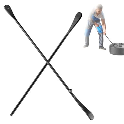 2 Pack 38 Inch & 30 Inch Tire Crowbar Spoon Set, Forged 40Cr Steel Tire Mount & Demount Pry Bars, Heavy Duty Tire Changing Tools for Car Truck SUV Bus Taxi Motorhome - size: 2 Pack 38 "x 30"