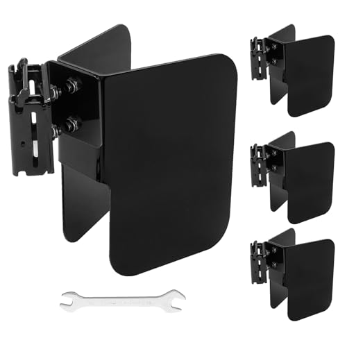 4Pack E-Track Wheel Chock for Motorcycle, E Track Dirt Bike Wheel Chocks, E-Track Accessories Hardware, Supports Tires up to 6” Wide Black