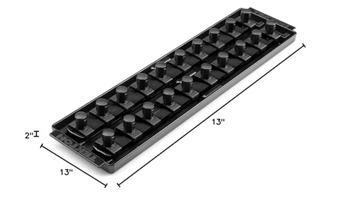 TEKTON 3/8 Inch Drive Socket Organizer Set | OST12330 - color: Black, size: (20-Tool), style: 2-Rail