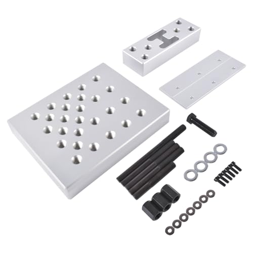 Universal Drill Press Support Block Plate Tool Set, 30 Ton Hydraulic Shop Press Plates, Bearing and Bushing Repair Removal Installation