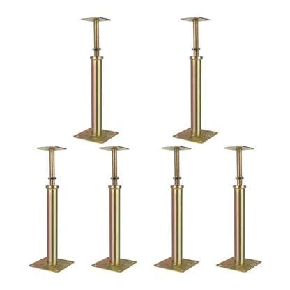 6 Pcs Adjustable Foundation House Floor Jacks Post for Leveling, 11" - 16" Height Range, Screw Jacks for Temporary Or Permanent Support, Heaty Duty Metal Galvanized, Load 6500-8850lbs(Each) (6 Jacks)