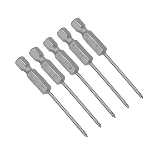 uxcell 5 Pcs 2mm PH0 Magnetic Phillips Screwdriver Bits, 1/4 Inch Hex Shank 2.56-inch Length S2 Power Tool - size: 2.0xPH0
