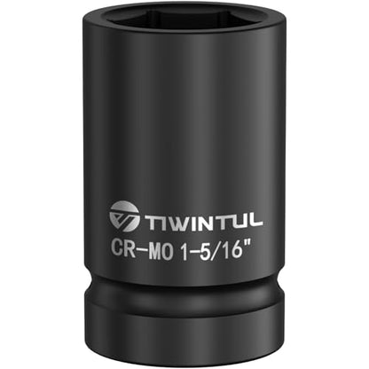 1-5/16" Impact Socket 1" Drive, 6 Point Design for Truck & Trailer | CR-MO Axle Nut Socket, ANSI Certified, Heavy Duty Socket 1 Inch Drive for Industrial & Fleet Maintenance - size: 1-5/16"(1 PCS)