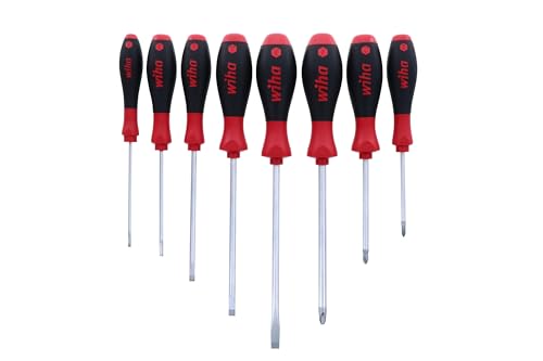 Wiha 30298 8-Piece Slotted and Phillips Screwdriver Set with Soft Finish Handles - style: 8 Pieces