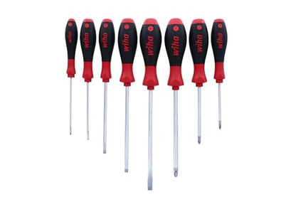Wiha 30298 8-Piece Slotted and Phillips Screwdriver Set with Soft Finish Handles - style: 8 Pieces