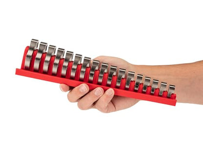 TEKTON 3/8 Inch Drive Flare Nut Crowfoot Wrench Set, 17-Piece | WCF95201 - size: 8-24 mm, style: Rack