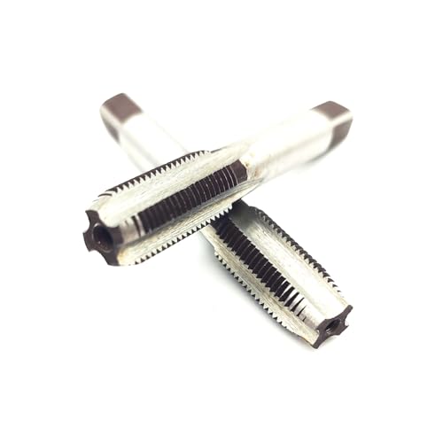 AtticZone M10 x 1.0 Metric Hand Thread Tap, Right Hand, Alloy Tool Steel, 1 Taper Tap, 1 Plug Tap for Metal Working DIY Industrial - size: M10x1.0