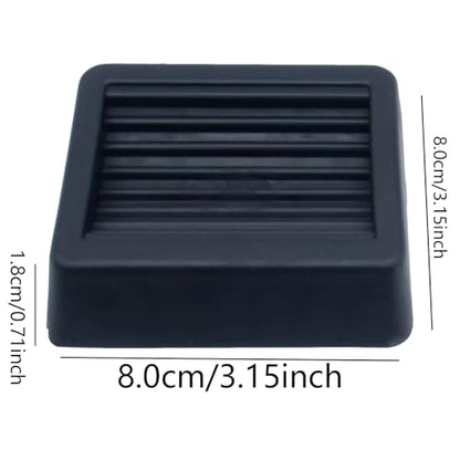FDXGYH 4 PCS Furniture Wheel Stop Rubber Chair Caster Anti Slip Pads Black Bed Frame Wheel Stoppers Suitable for Rolling Furniture (80 mm) - size: for 8 cm dia wheels