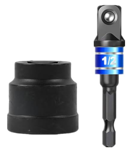 Heavy Duty Scissor Jack Adapter for Hand Drill - 1/2 Inch Drive Jack Socket Converter, Universal Automotive Tool for Impact Wrench, Ratchet & Electric Drill, Quick Lift (Matte Black) - color: Matte Black