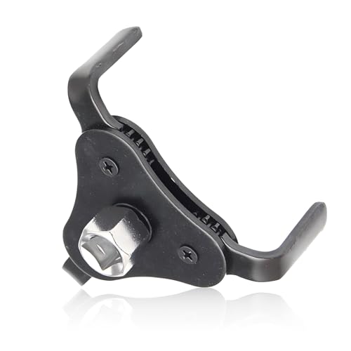3 Jaw Oil Filter Wrench, Adjustable Steel Oil Filter Wrench, 1/2 to 3/8 Inches Square Drive Socket, Universal Oils Filters Removal Tool, for Most Cars (Silver) - color: Silver